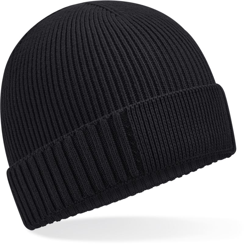 Pletená čepice Organic Patch - black