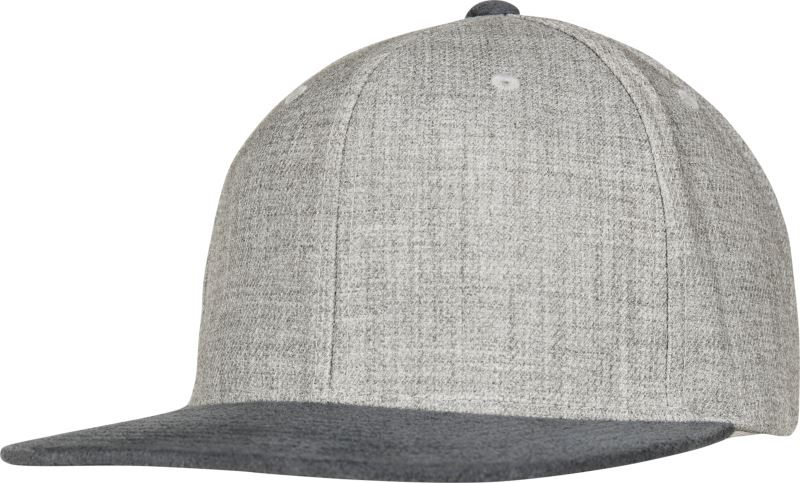 Levně 6 panelová Snapback kšiltovka "Melange" - grey/grey