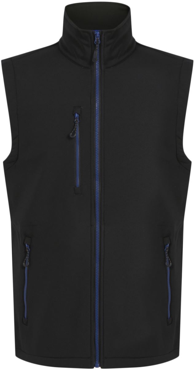 Levně 2-vrstvá softshellová vesta "Navigate" - black/new royal