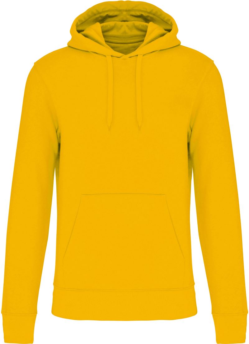 Levně Pánská eco-friendly mikina s kapucí - yellow