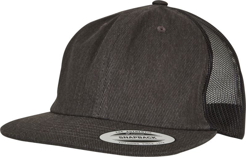 Levně 5 panelová Trucker kšiltovka - black raw