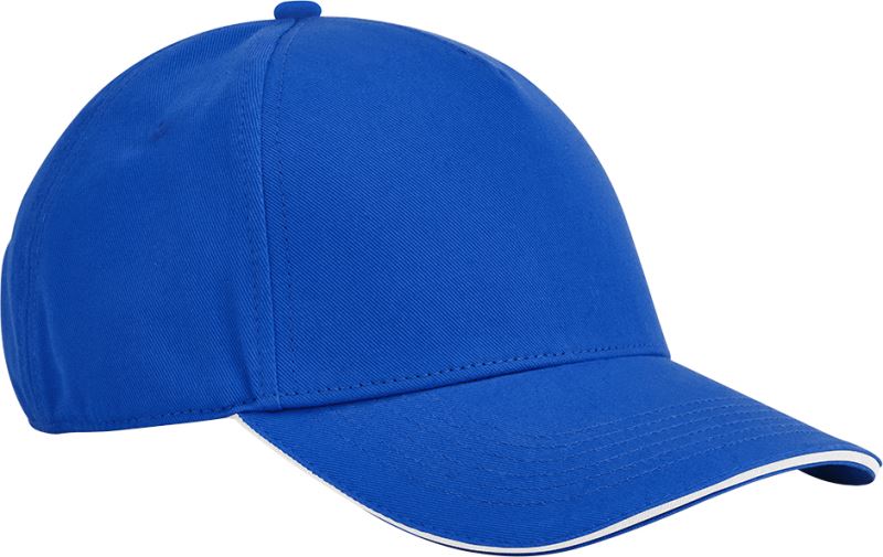 Levně 5 panelová kšiltovka sandwich EarthAware® - bright royal/white