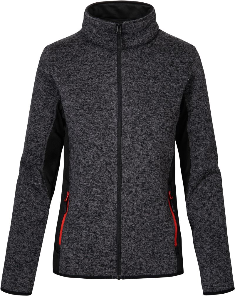 Levně Dámská pracovní pletená fleecová bunda - heather graphite