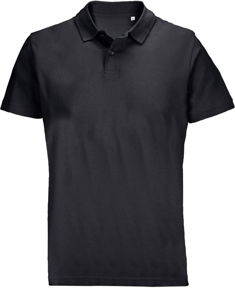 Levně Unisex piqué polo - black