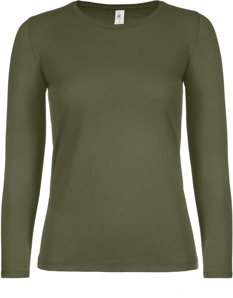 Levně Dámské tričko s dlouhým rukávem - urban khaki
