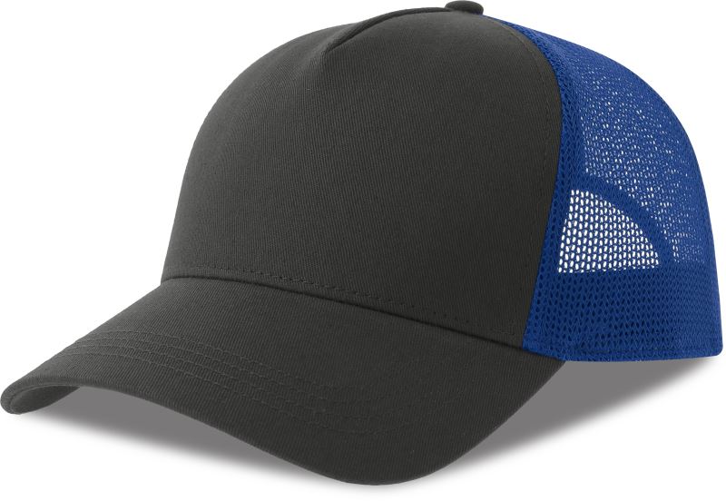 Levně 5 panelová Trucker kšiltovka - dark grey/royal
