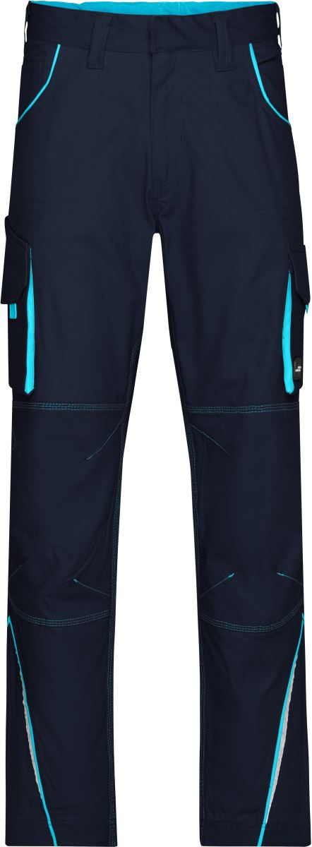 Levně Pracovní kalhoty - Color - navy/turquoise