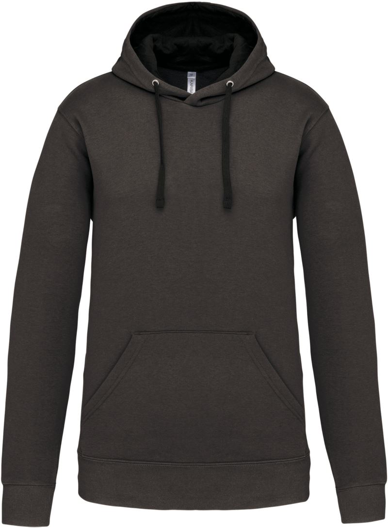 Levně Kontrastní mikina s kapucí - dark grey/black