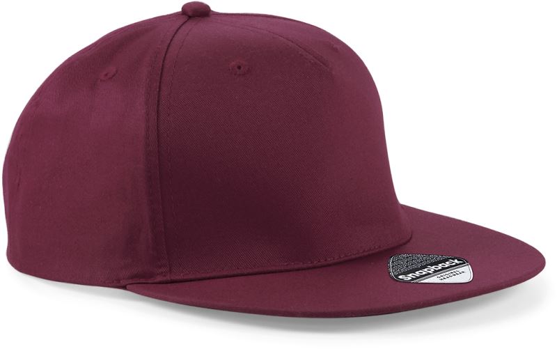 5 panelová Snapback kšiltovka - burgundy