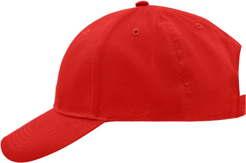 Levně Broušená 6 panelová kšiltovka - red