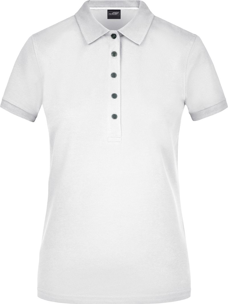 Levně Dámské pima piqué polo - white