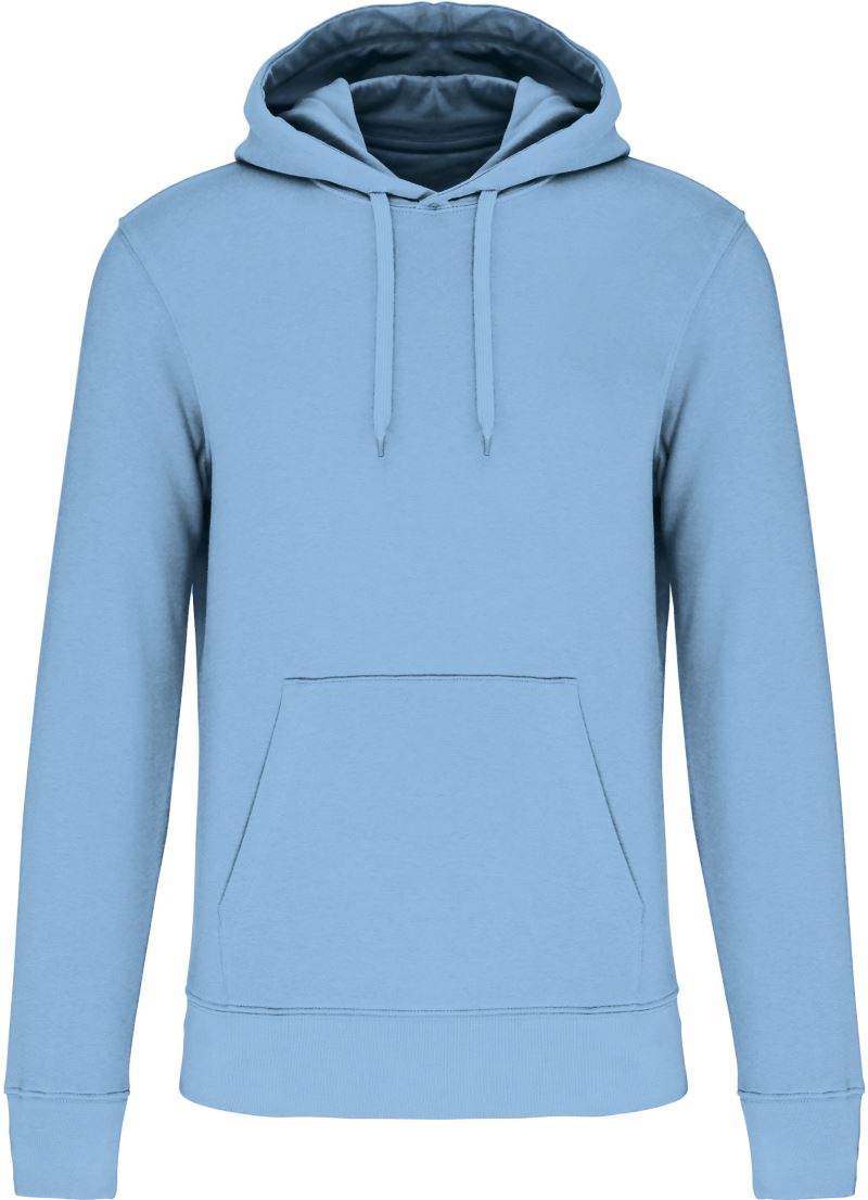 Levně Pánská eco-friendly mikina s kapucí - sky blue