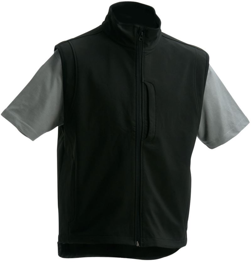 Pánská 3-vrstvá softshellová vesta - black