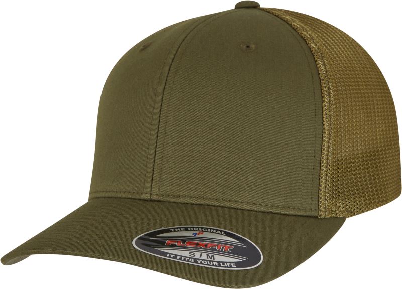Levně 6 panelová Trucker kšiltovka "Mesh" - moss green