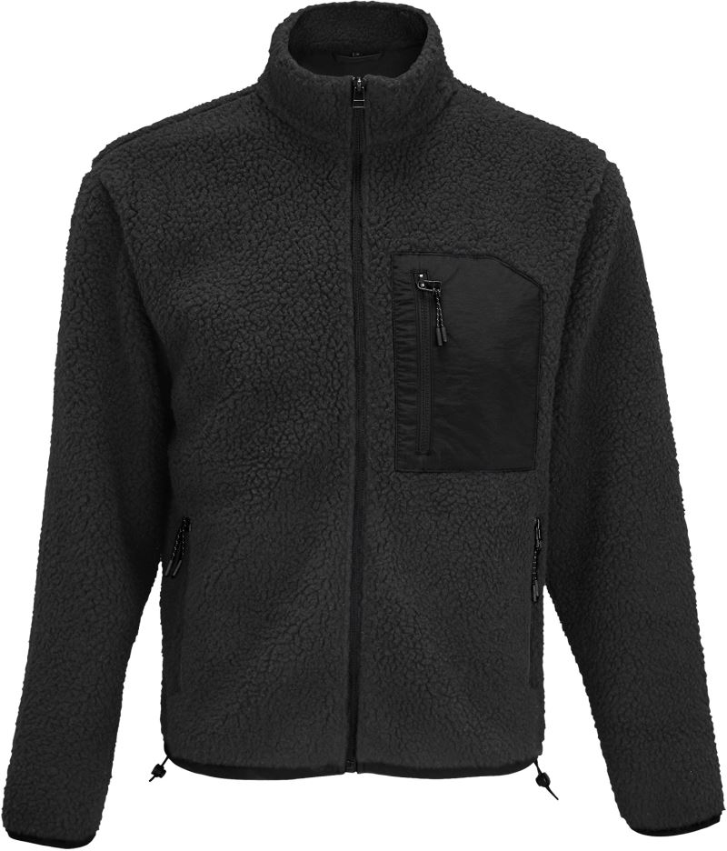 Fleecová bunda Sherpa - carbon grey/black