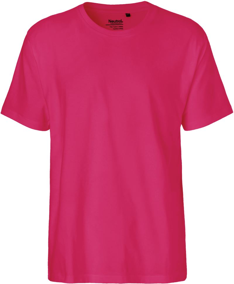 Levně Pánské tričko z těžké bio bavlny - pink