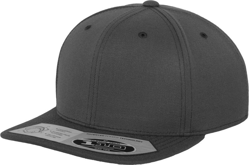 Levně 6 panelová kšiltovka "Fitted Snapback" - dark grey