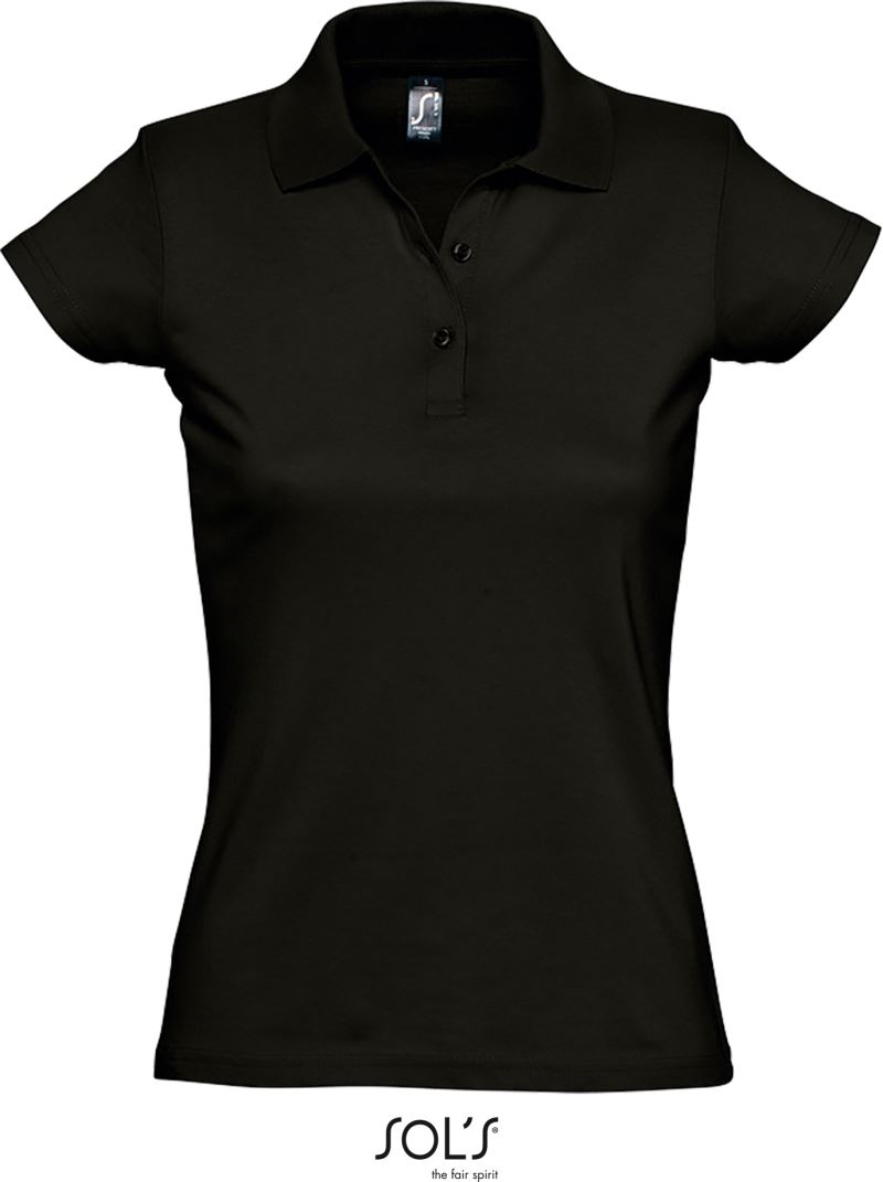 Levně Dámské žerzejové polo - black