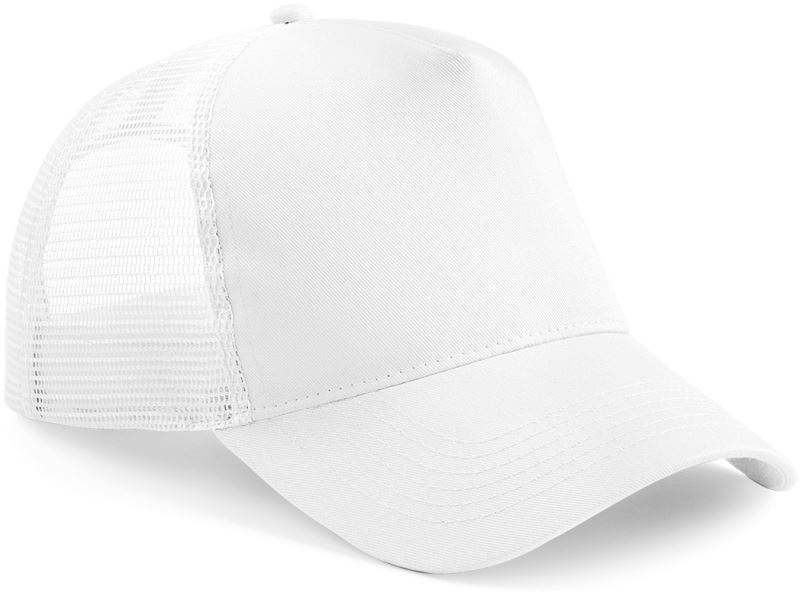 Levně 5 panelová Trucker kšiltovka - white/white