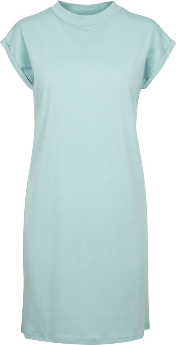 Levně Tričkové šaty se stojáčkem - blue mint