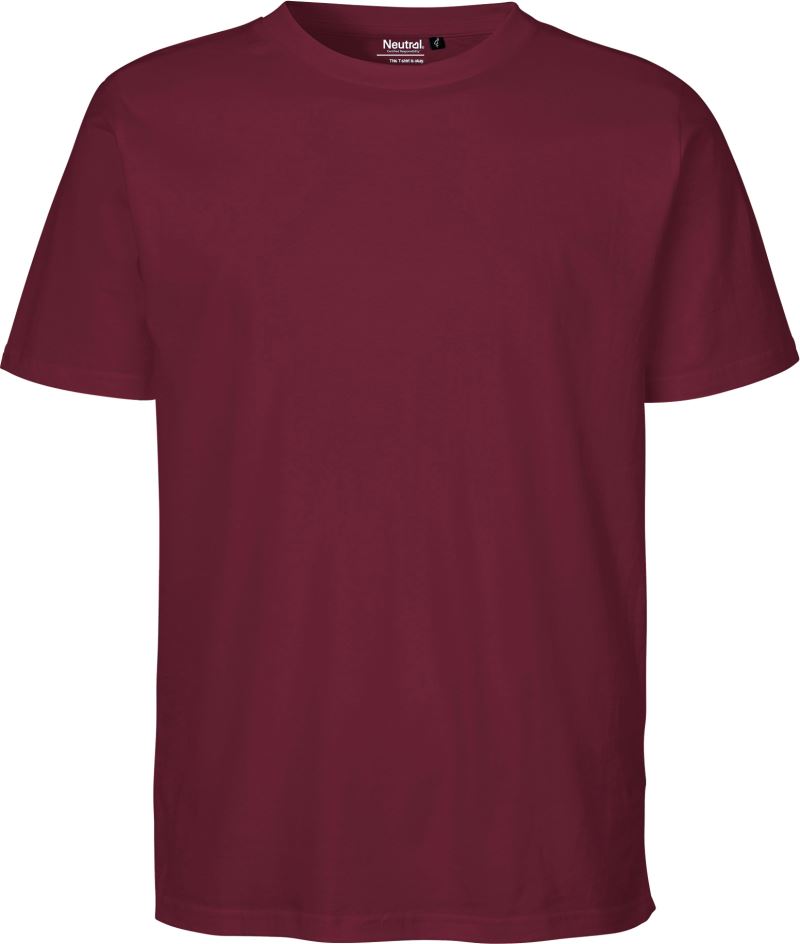Levně Unisex tričko z bio bavlny - bordeaux