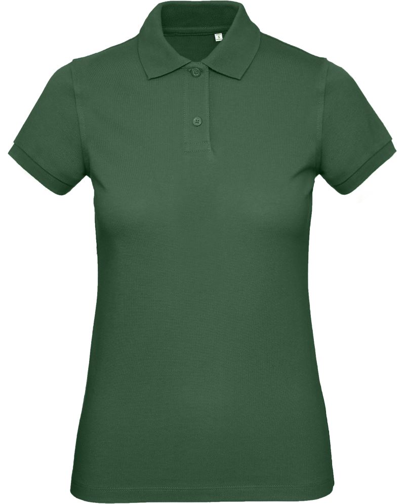 Dámské piqué polo z bio bavlny - bottle green