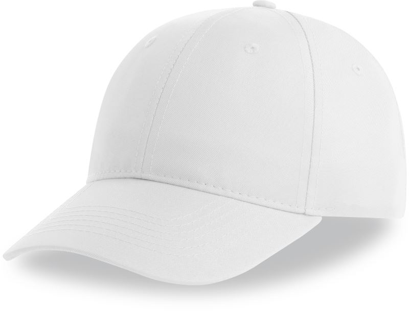 6 panelová baseballová kšiltovka - white