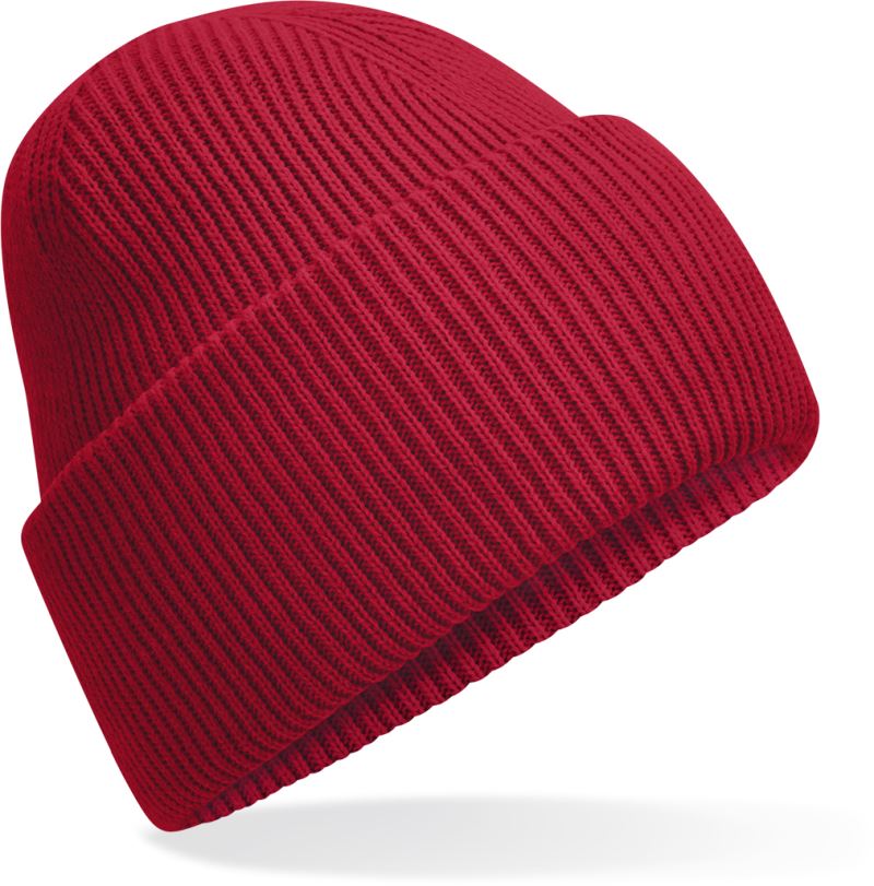 Levně Pletená čepice s manžetou "Recycled" - classic red