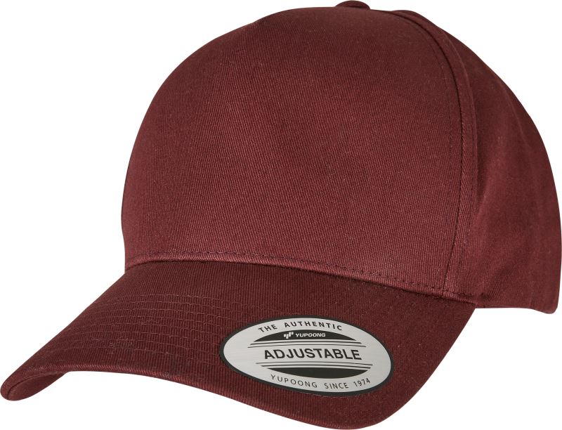 Levně 5 panelová Snapback kšiltovka - burgundy