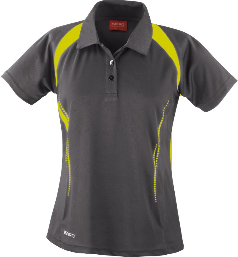 Levně Dámské týmové piqué polo - grey/lime