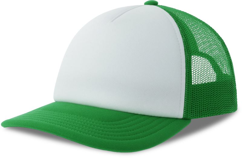 Levně 5 panelová Trucker kšiltovka - white/green