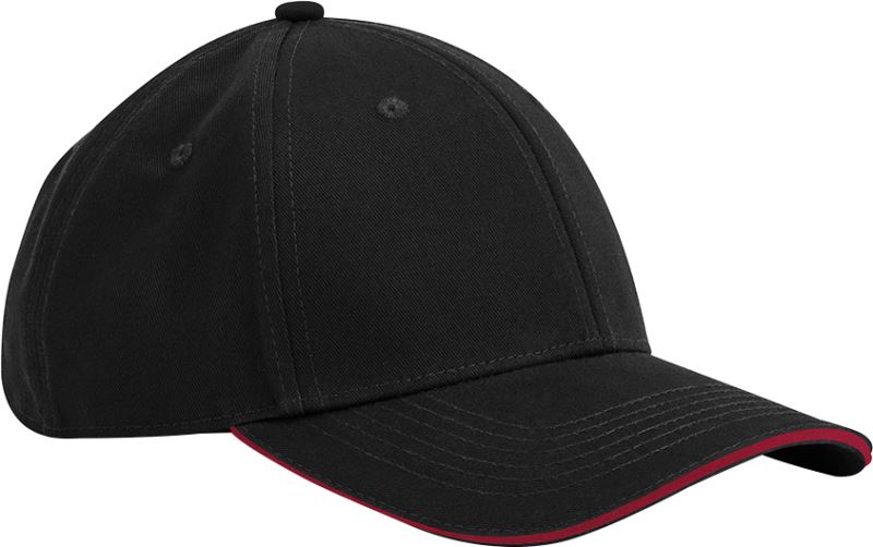 Levně 6 panelová kšiltovka EarthAware® - black/classic red