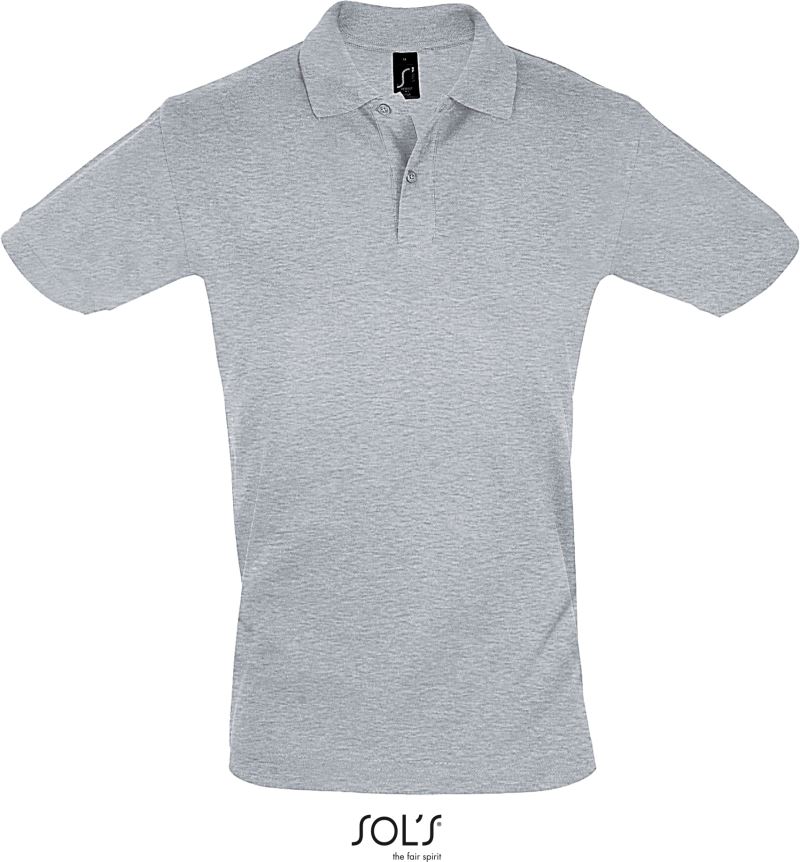 Levně Pánské piqué polo - melange grey
