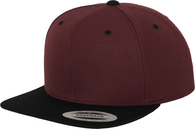 Levně 6 panelová Snapback kšiltovka - maroon/black