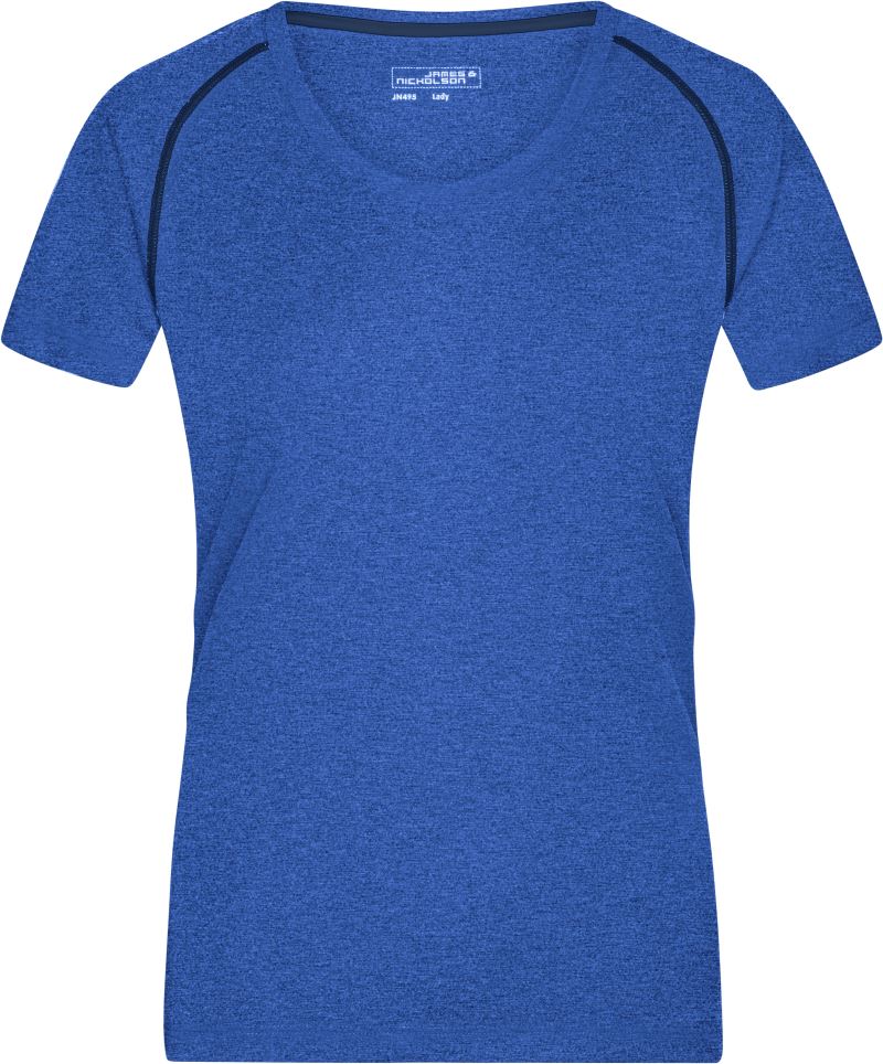 Levně Dámské funkční tričko - blue melange/navy