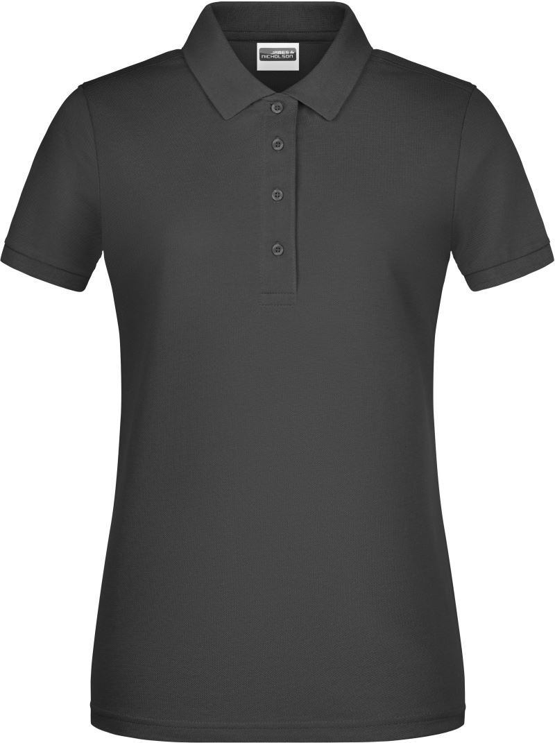 Dámské piqué polo z bio bavlny - black