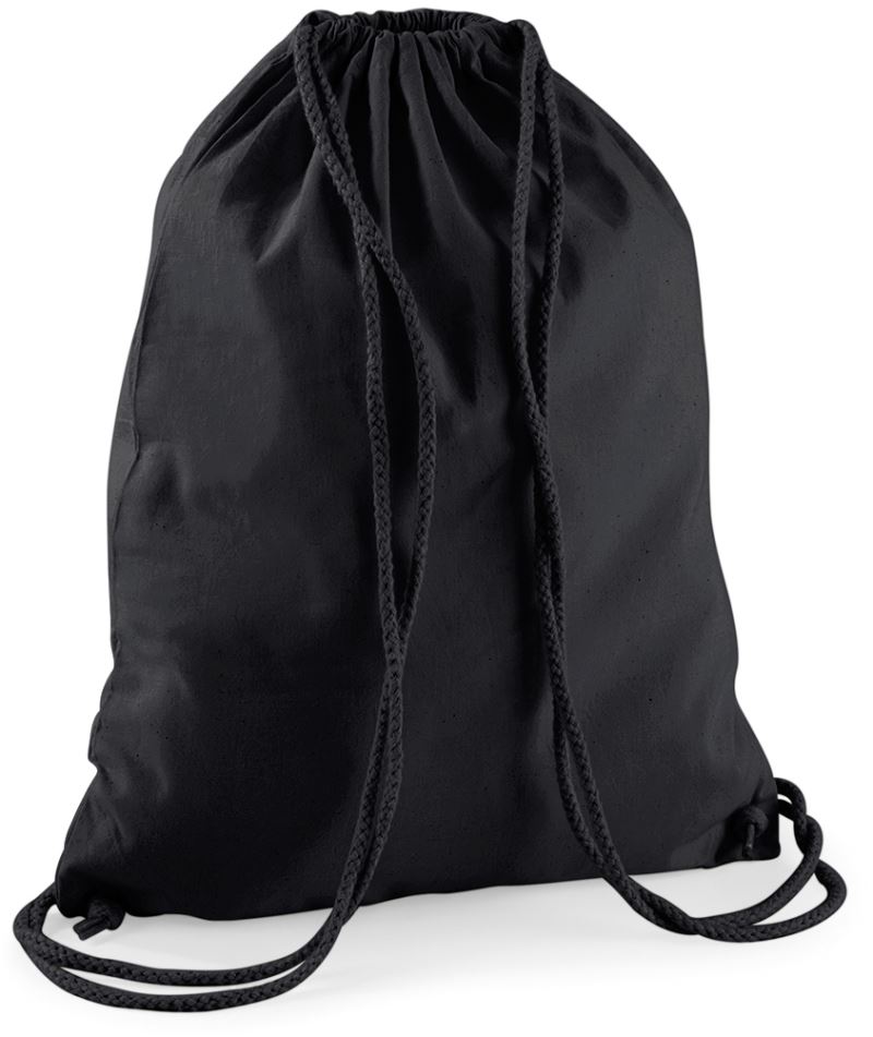 Levně Bavlněný vak na záda - black/black
