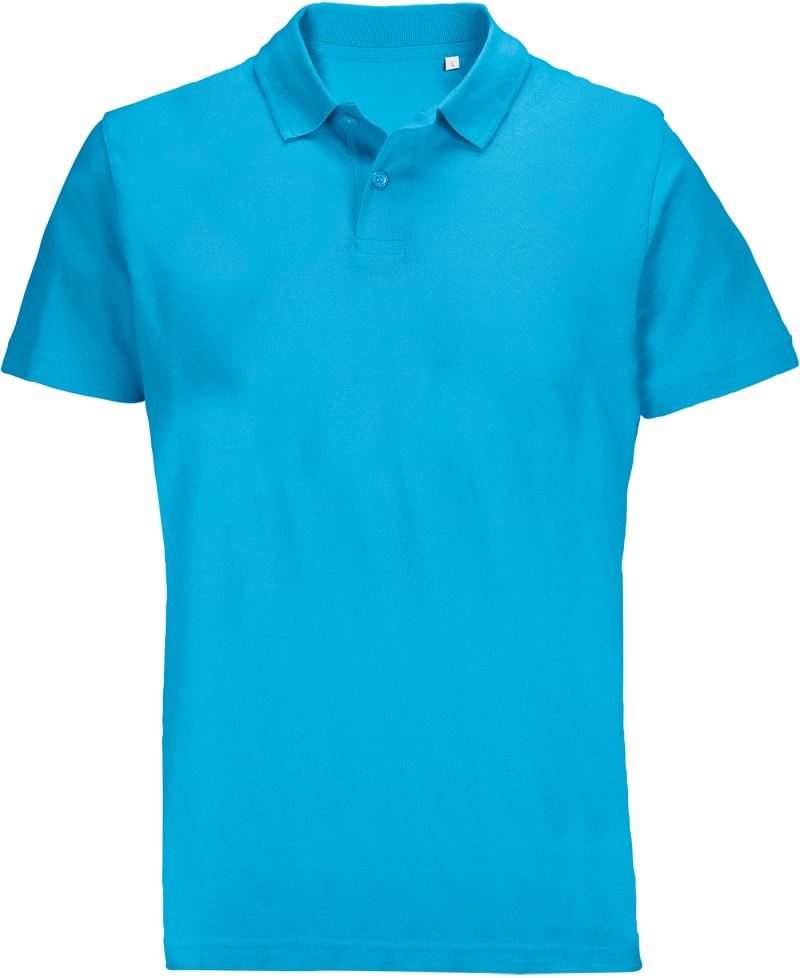 Levně Unisex piqué polo - aqua