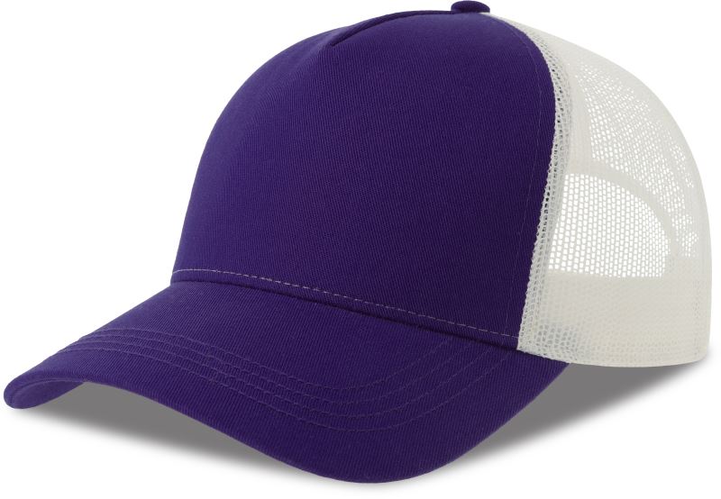 Levně 5 panelová Trucker kšiltovka - purple/white