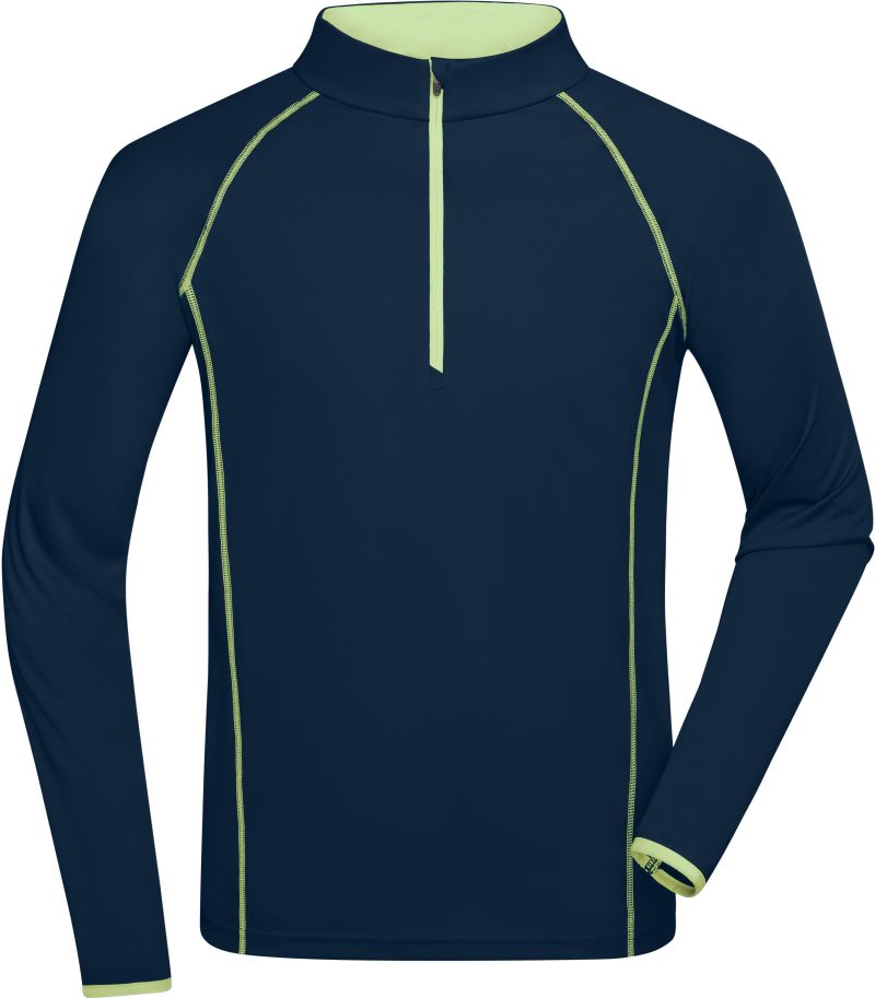 Levně Pánské funkční tričko s dlouhým rukávem - navy/bright yellow