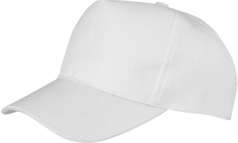 Dětská 5 panelová kšiltovka - white
