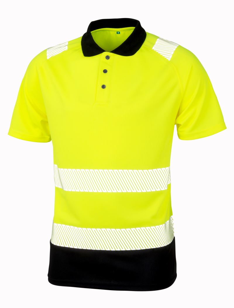 Levně Bezpečnostní polo - fluorescent yellow/black