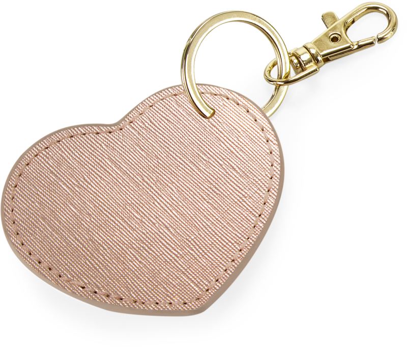 Klip na klíče srdce "Boutique" - rose gold