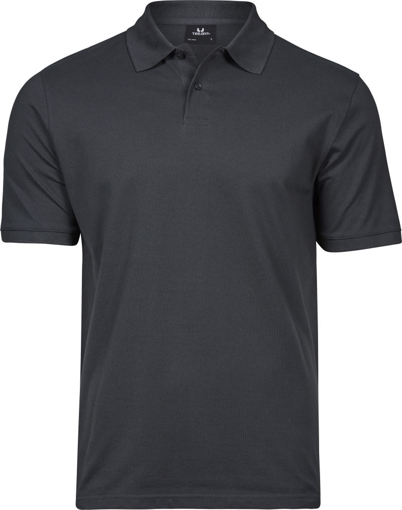 Levně Piqué polo z těžké bavlny - dark grey