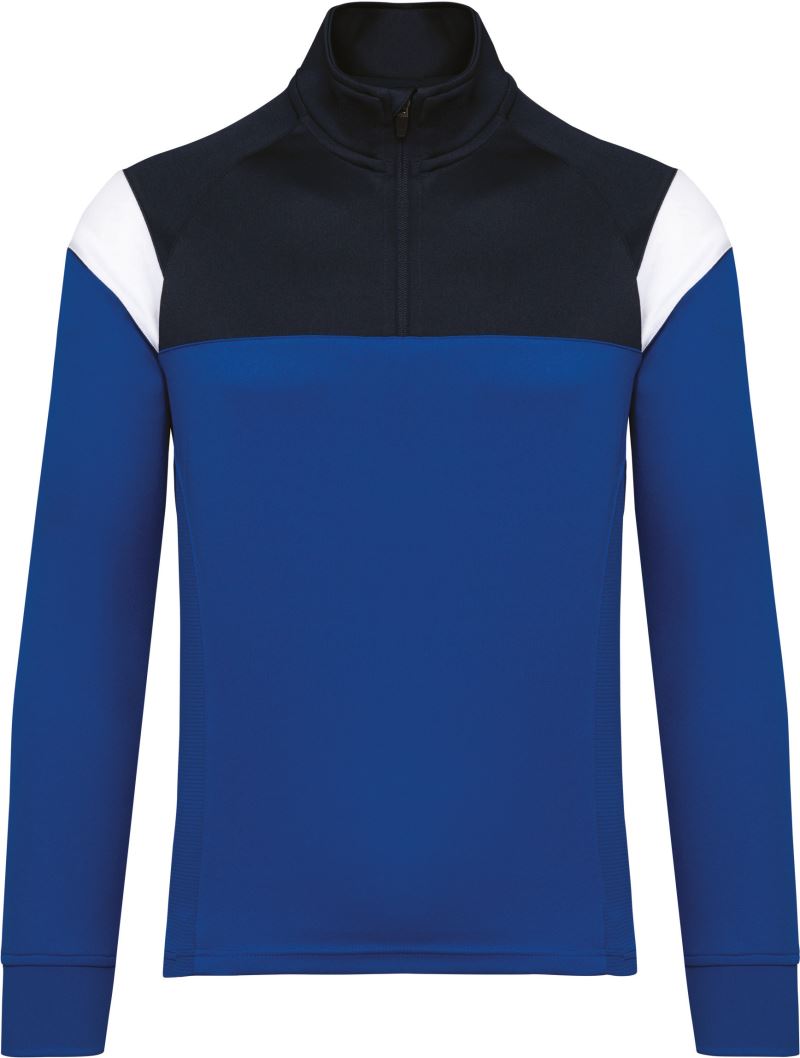 Levně Tréninková mikina s 1/4 zipem - dark royal blue/navy
