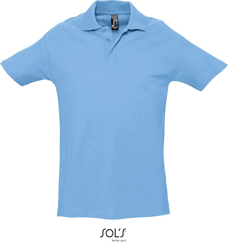 Levně Piqué polo - sky blue