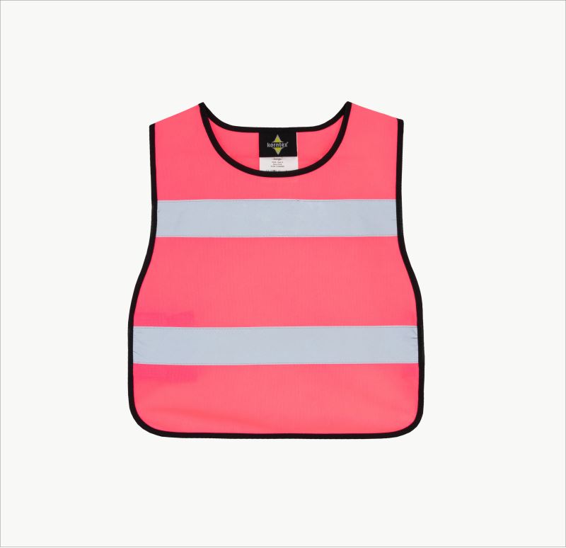Levně Dětské pončo s vysokou viditelností - neon pink