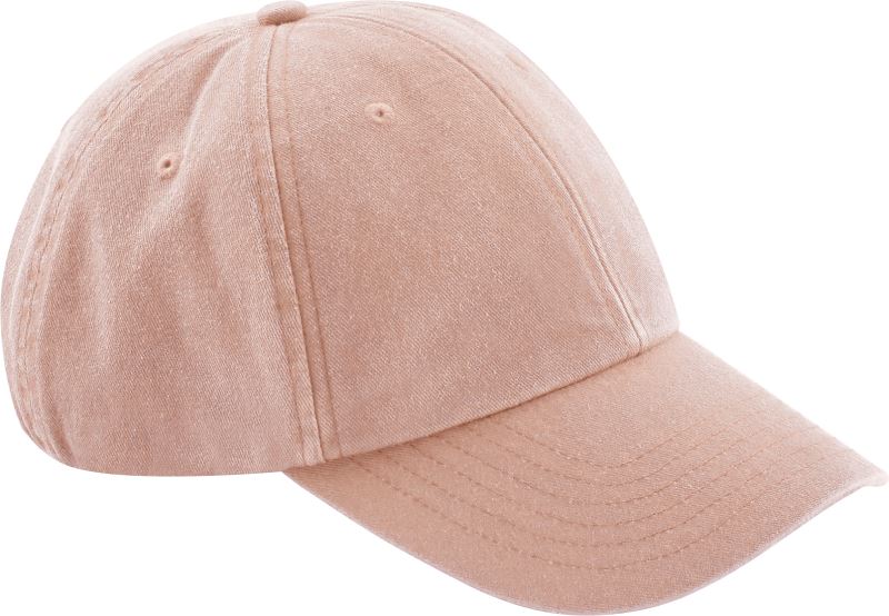 Levně 6 panelová nízkoprofilová kšiltovka "Vintage" - vintage peach