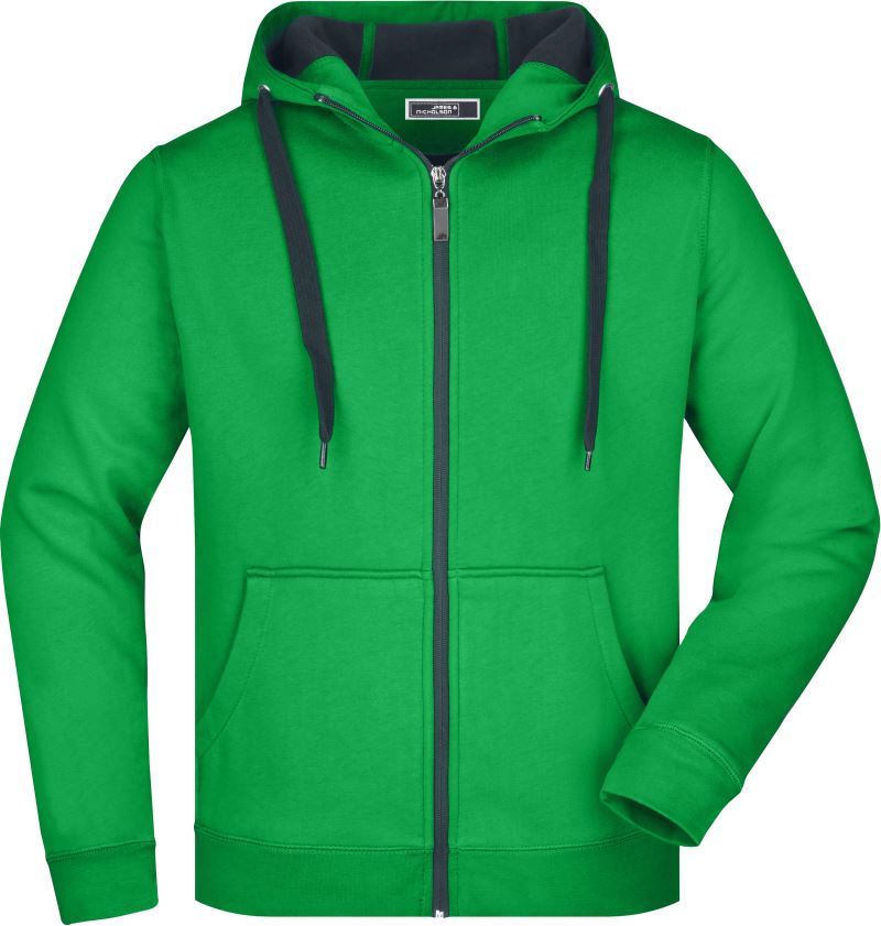 Levně Pánská mikina Doubleface - fern green/graphite