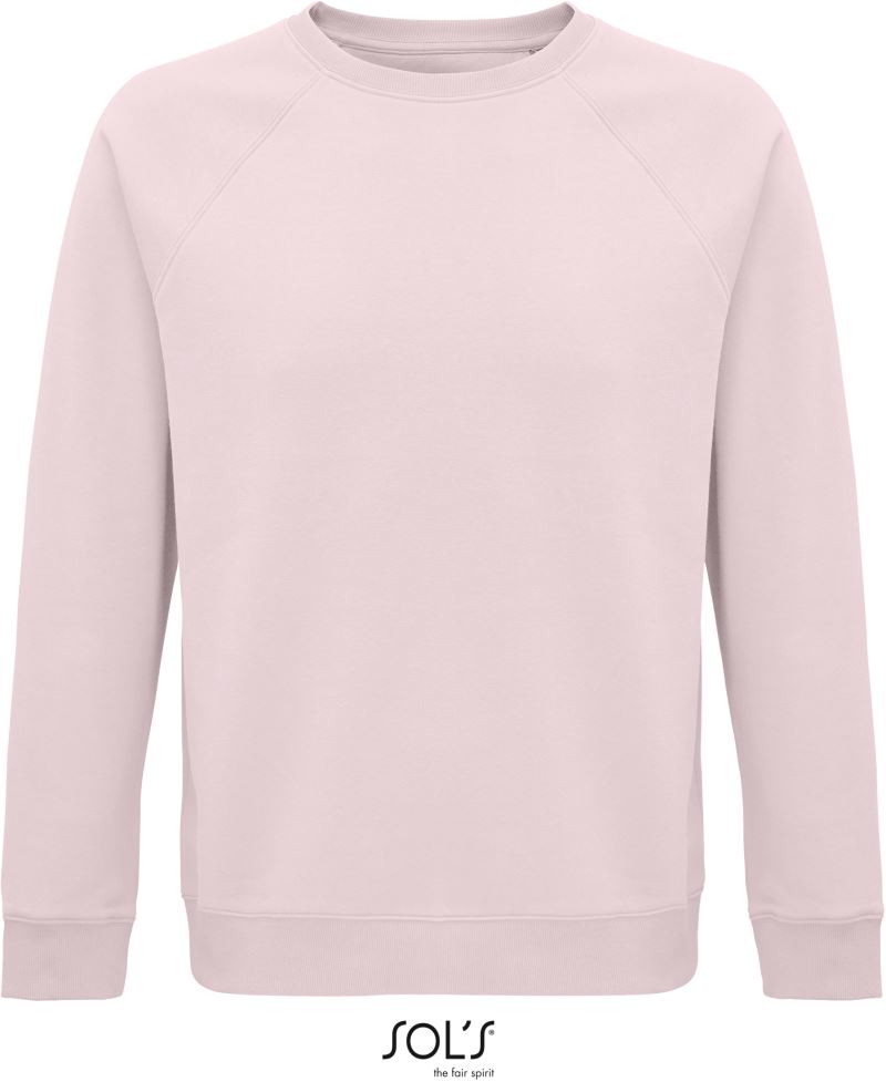 Levně Unisex raglánová mikina z bio bavlny - pale pink